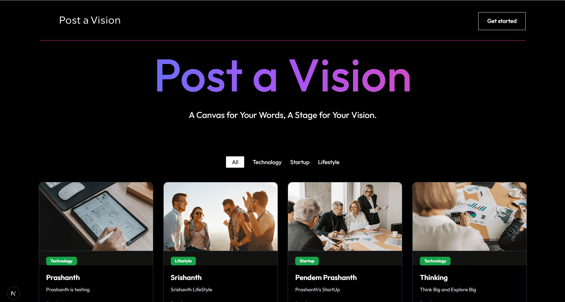 Post a Vision